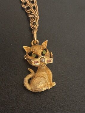 Vintage Wise Guy Cat Charm Pendant